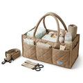 Baby Diaper Caddy Organizer, Khaki - color: Khaki