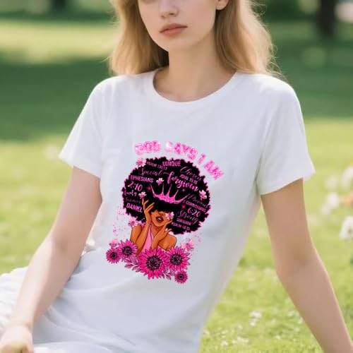 4 Sheets Breast Cancer Awareness Iron on Transfer Patches Pink Ribbon Iron on Patches Stickers Heat Transfer Vinyl Decals with Women Sunflower Design Iron on Appliques T-Shirt Pillow Cover DIY Decor - color: G