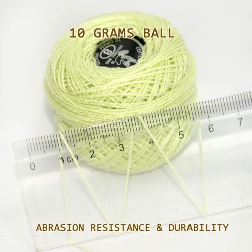 Double Mercerized Egyptian Long Staple Cotton Pearl Thread Ball 10 Grams Rainbow Color 12 Colors per Box for Crochet Hardanger Kniting Hand Sewing,Sweet Candy PastelPalette - color: Sweet Candy Pastel Palette