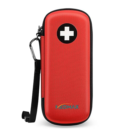 MEDMAX Epipen Medical Carrying Case Hard Shell EVA Travel Organizer Bag - color: Red