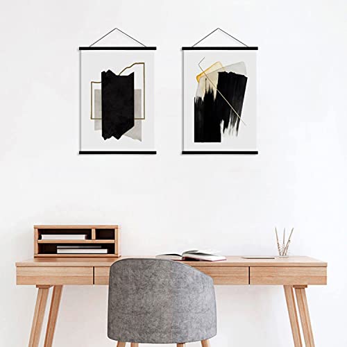 WITCOLOR Magnetic Poster Hanger Frame 28x22 28x20 28x40 Poster Frame 28 Inch Wide 1 Pack Magnetic Hanging Frame Black Wood 28" Wide Magnetic Poster Hanger Picture Frame - color: Teak Black, size: 28 Inch