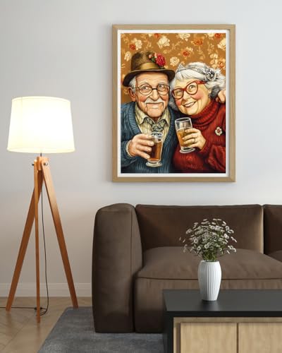 Moohue 14ct Counted Stamped Cross Stitch Kits for Adults Couple Printed Cross Stitch Patterns Art Crafts Cross Stitch Supplies (Couple) - color: Couple