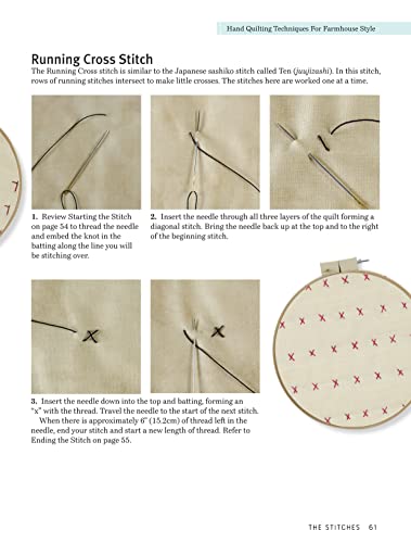 Hand Quilting Techniques for Farmhouse Style: Easy, Stress-Free Ways to Quickly Hand Quilt (Landauer) 32 Utility Designs, 11 Step-by-Step Projects, Stitches, Binding, Finishing, Basting, and More