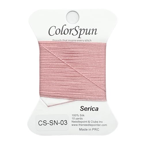3-Strand Silk Needlepoint Thread, 10 Yard Smooth & Lustrous Silk Thread for Needlepoint, Hand Embroidery, Sewing & DIY Needlework to Family and Friends(Pink) - color: Pink