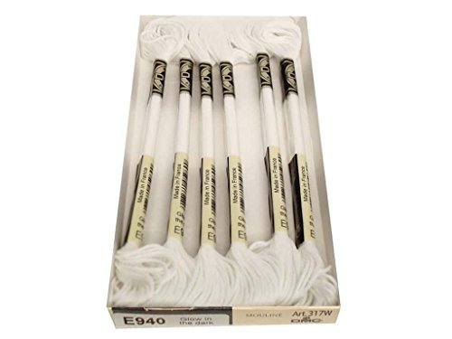 DMC Light Effects Embroidery Floss - 8.7yd - Glow in The Dark (E940) - 6/Pkg (Glow in The Dark (E940)) - color: Glow in The Dark (E940)