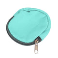 uxcell Mini Canvas Coin Purse Pouch, 3.9" Blank Round Mini Coin Wallet Small Change Purses Portable Organizer Bags with Zipper for Women Men Home DIY, Light Green - color: Light Green