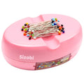 Sizobi Magnetic Pin Holder Cushions with 100 Pcs Ball Head Straight Pins - color: Baby Pink