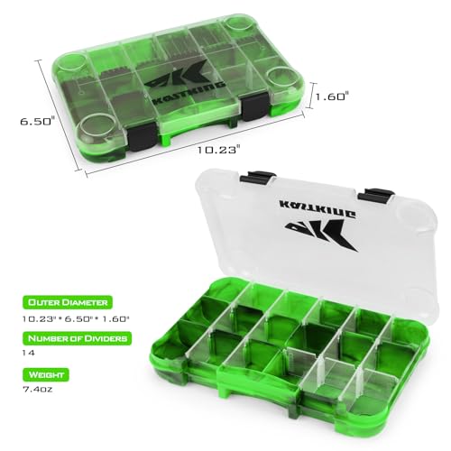 KastKing Utility Tackle Boxes, 3600 and 3700 Fishing Tackle Trays - color: Green Camouflage, size: 3600(4Pack)