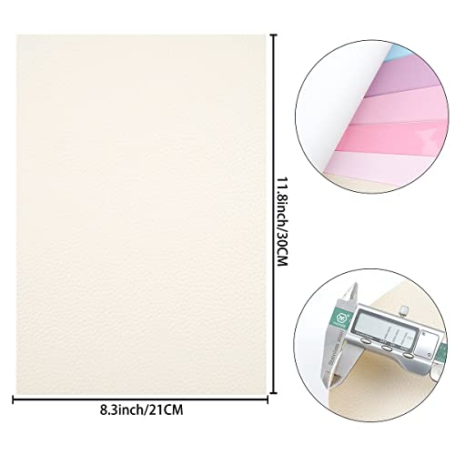 Litchi 7 Pack 8x12 Inch Faux Leather Sheets for Bow Earring, Easy to Cut Vinyl Fabric for Cricut, Durable Fade Resistant Leatherette Without Smell, Candy Color - color: Candy