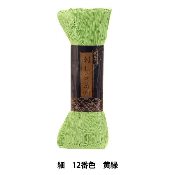 Sashiko Thread Thinner Weight 170 Meters Skein -Col.12 Pale Green - Japanese Quilting & Embroidery - color: Pale Green
