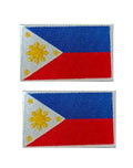 Uijokdef 2 PCS Asia Flag Patches Hook and Loop Fastener Embroidered Tactical Military National Asia Patch (Philippines) - color: Philippines