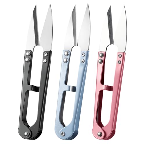 Sewing Snips 3 PCS Thread Snips for Sewing 4.1 Inch Scissors Snip Crochet-Sewing Scissors Snip High-Carbon Steel Thread-Scissors Sewing-Supplies for Knitting DIY Crafts Yarn Gardening