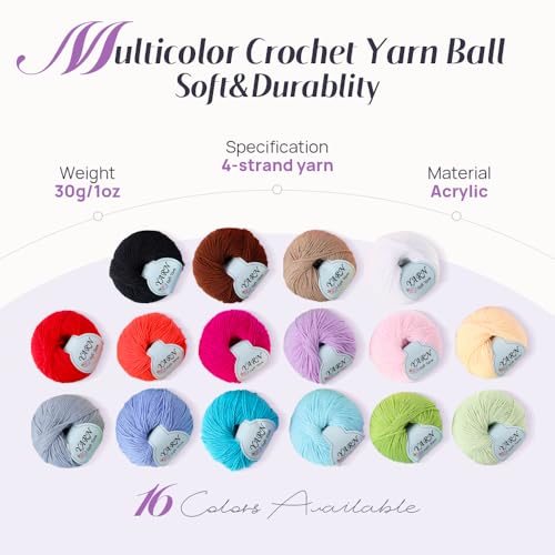 Lewhoo Crochet Kits for Beginner Adults, All Inclusive Crochet Set - color: Purple