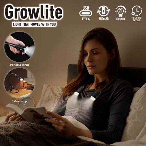 Neck Reading Light, 3 Color & Brightness Adjustable Book Light for Reading in Bed, Hands-Free, Lightweight, USB C Rechargeable, Eye-Caring, Perfect for Crafts, Camping, Kids & Adults (black) - color: Black