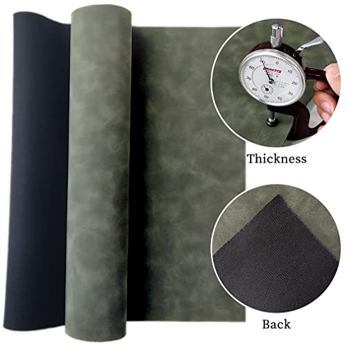 Dark Green Soft Faux Suede Fabric 30x135cm Synthetic Faux Leather Frosted Leatherette for DIY Phone Case Wallets Making - color: Dark Green