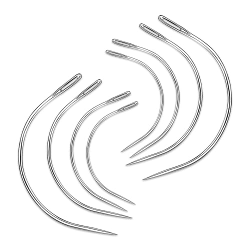 SaiDian 8Pcs Curved Needles 2" 2.5" 3" 3.5" for Carpet Canvas Seat Repair