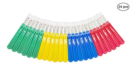 Ouyatoyu 24 Pieces Colorful Seam Ripper Tool Handy Stitch Ripper Sewing Ripper for Opening Removing Seams and Hems