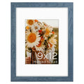 Golden State Art 9x12 Blue Picture Frame Mat for 6x8 Real Glass - color: Blue, size: 9x12