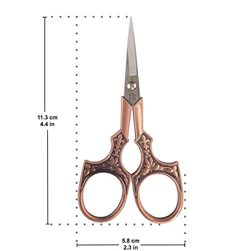 JubileeYarn Antique Style Heirloom Embroidery Craft Scissors - Copper - 1 Scissor - color: Antique Heirloom - Copper, size: 1 Scissor