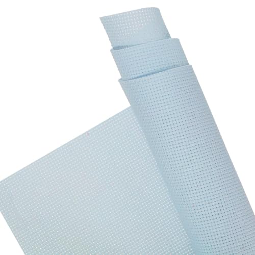 Essentials By Leisure Arts Aida Cloth, 14 Count, Light Blue, 12pc, Bulk, Cross Stitch Fabric, Embroidery Fabric, Cross Stitch Supplies for Crafting, Stitching, and Sewing Projects 15X20 - color: Light Blue