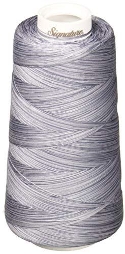 Signature 3 Ply Cotton Quilting Thread, 40wt/3000 yd, Variegated Grey Shades 49S-M90