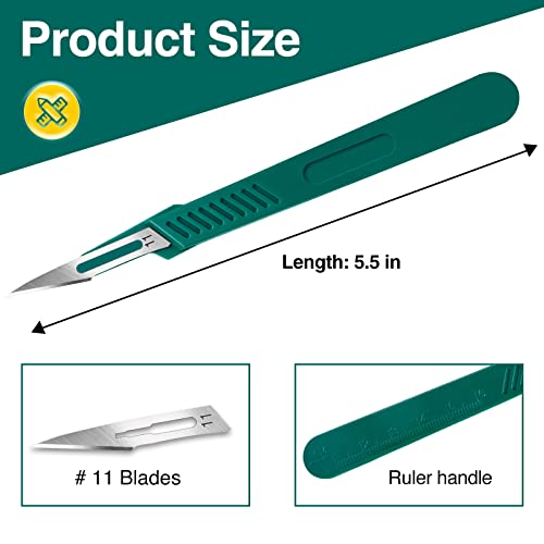 YixangDD 20 PCS Scalpel Blades with #11 Scalpels Surgical Blades - color: 20 PCS Handle With Blades #11