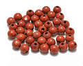 AD Beads Natural Gemstone 8mm Round Loose Beads Big Hole 2.5mm Sized 40pcs (Red Jasper) - color: Red Jasper