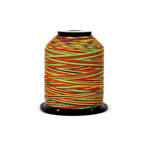 Finesse Variegated Thread | 100% Polyester, 3ply, 50wt | 1100yds Stackable Thread Cones for Quilting and Sewing… (Rainbow) - color: Rainbow