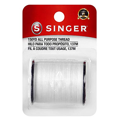 SINGER 150-yard All Purpose Polyester Thread, 1-Pack, White, Model:60100 - color: White, size: 1- Pack