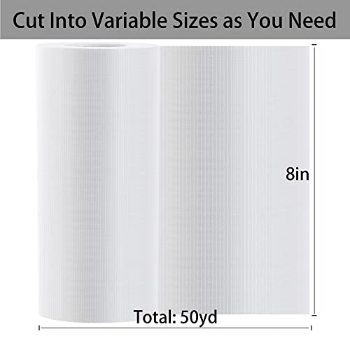 Water Soluble Stabilizer for Embroidery Topping Film (8 in x 50 yd Roll), Seneme 35um Clear Embroidery Stabilizers - Wash Away Embroidery Stabilizer for Machine Embroidery Stabilizer and Hand Sewing - size: 8"*50yd roll