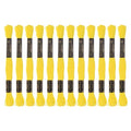 HARFINGTON 12 Skeins Embroidery Floss 8m Each Egyptian Long Fiber Cotton Cross Stitch Thread 26S/2x6 for Embroidery Projects Bracelet, Yellow - color: Yellow