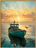 Leczany Cross Stitch Stamped Kit for Beginner - Birds and Boat | DIY Embroidery Starter Patterns Craft Kit Needlepoint for Adults | 11CT, 3 Strands | 13x16.9 inches - color: 11CT Stamped kits,Birds and Boat 13x16.9 inches