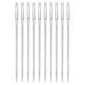 uxcell 60 Pcs Large Eye Sewing Needles, 1.81 Inch 1.05mm High Carbon Iron Embroidery Thread Needle Sewing Big Eye Needle Knitting Needles for Hand Sewing Art Crafts, Silver - size: 46mm, 1.05mm