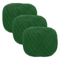 MECCANIXITY Crochet Thread Pearl Cotton Size 3 Green 3 Rolls 164 Yards for Crocheting Tatting Knitting Embroidery Sewing - color: Green