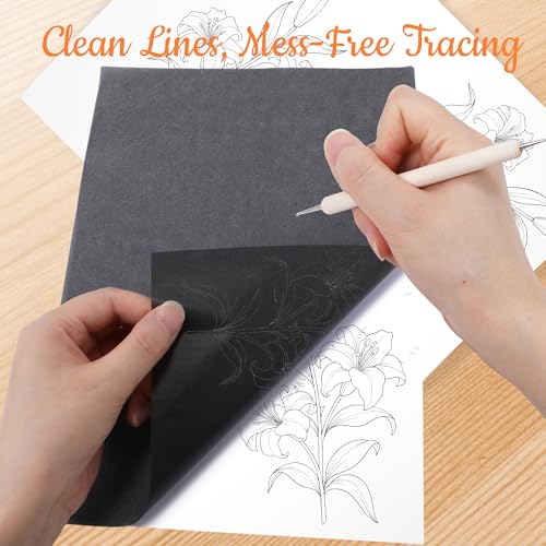 240 Sheets Carbon Paper for Tracing, A4 (8.3 x 11.7 Inch), Black