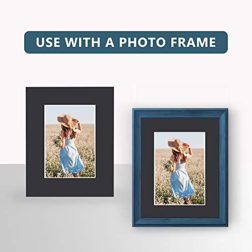 Somime 10 Pack Black Picture Mat Set,16x20 Precut Mat for 11x14 Photos - size: black 10pc sets 16x20
