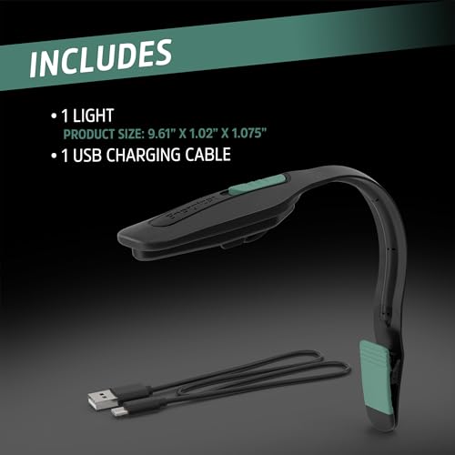 Energizer Flex-R LED Rechargeable Book Lights for Reading at Night, Reading Light with Warm LED Color, Long-Lasting and Lightweight Reading Lamp - color: Multicolor