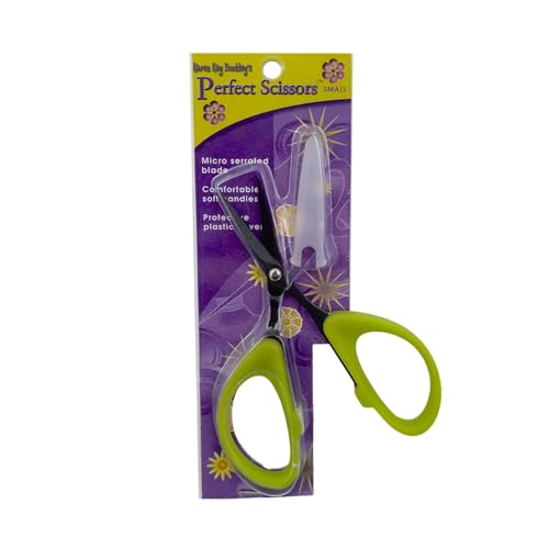 Karen Kay Buckley® Perfect Scissors™, Small 4-3/16 Inch #KKBPSS Micro-Serrated Non-Slip Blades for Appliqué, Thread Snipping, Quilting, Sewing, Patchwork, Crafts. Sharp Blades to Cut Detailed Shapes