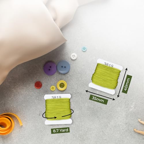 Embroidery Floss Kit and Refills - Cotton Threads - DMC Color Coding for Cross Stitch, String Crafts, Friendship Bracelets - color: 3819 Light Chartreuse