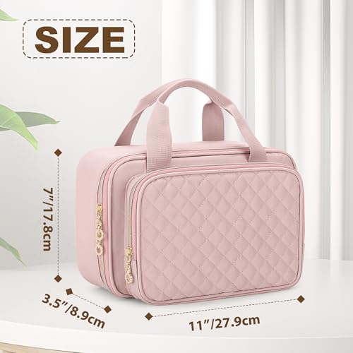 Teamoy Puffer Sewing Organizer Bag, Sewing Supplies Organizer, Pink