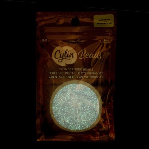 John Bead 25g Cylin Beads Purple Glow in Dark AB 11/0 Glass Cylindrical Seed Beads for Jewelry Bracelets Necklaces Earrings Making Embroidery - color: Purple Glow in Dark AB