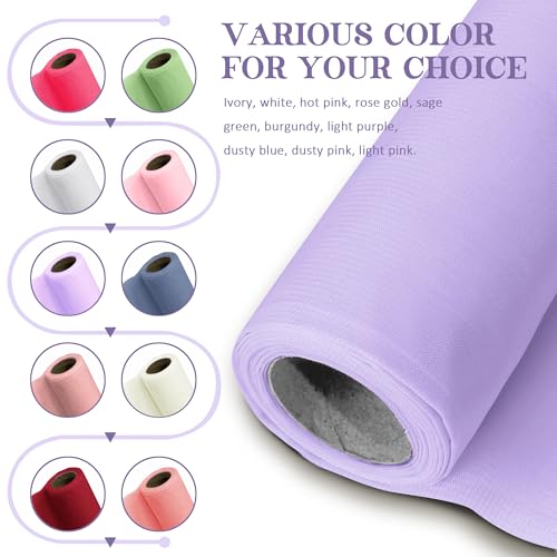 Horbaunal Lavender Chiffon Fabric by The Yard, 5 Yard Precut Sheer Fabric - color: Lavender, size: 5 Yards