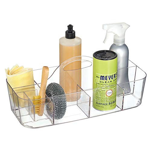 iDesign Clarity Cosmetic Organizer Tote for Vanity Cabinet to Hold Makeup, Beauty Products - Clear 14.5" x 7" x 5.75" (Pack of 4) - size: Large (Pack of 4)