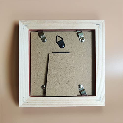 5x5 Picture Frames Blue Solid Wood Frame, Plastic Panel (Film Needs to be Removed) Table or Wall.Front Window Opening 4.5x4.5 inch. - color: Blue, size: 5x5