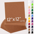12" x 12" Felt Sheets for Crafts, 2mm Stiff Felt Fabric (12 Pcs), Chocolate - color: Chocolate