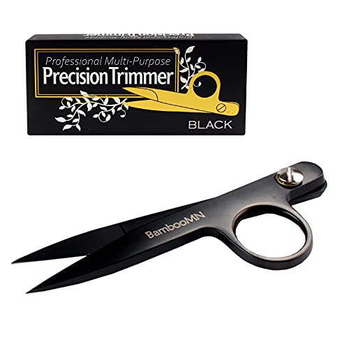 JubileeYarn Professional Multi-Purpose Titanium Precision Trimmer - Black - 1 Pair - color: Titanium - Black, size: 1 Pair