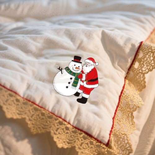 GLOBLELAND 4 Sheets Christmas Winter Water Soluble Embroidery Pattern - color: Christmas Winter