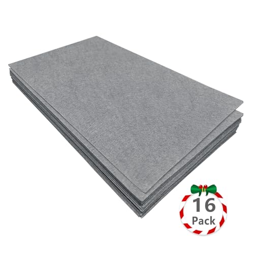 Jtnohx Felt for Crafts, 16 Pcs Felt Fabric, 7"×11.3" Stiff Felt Sheets, Craft Felt Square for Sewing (Grey) - color: Grey