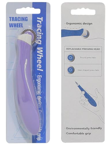 YEQIN Toothed Edge Tracing Wheel - Professional Stitch Marking Spacer, Leather Needle Point Tracing Wheel for Arts and Leather Crafts - color: style1