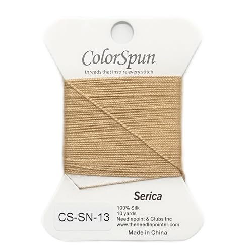 3-Strand Silk Needlepoint Thread, 10 Yard Smooth & Lustrous Silk Thread for Needlepoint, Hand Embroidery, Sewing & DIY Needlework to Family and Friends(Tawny) - color: Tawny